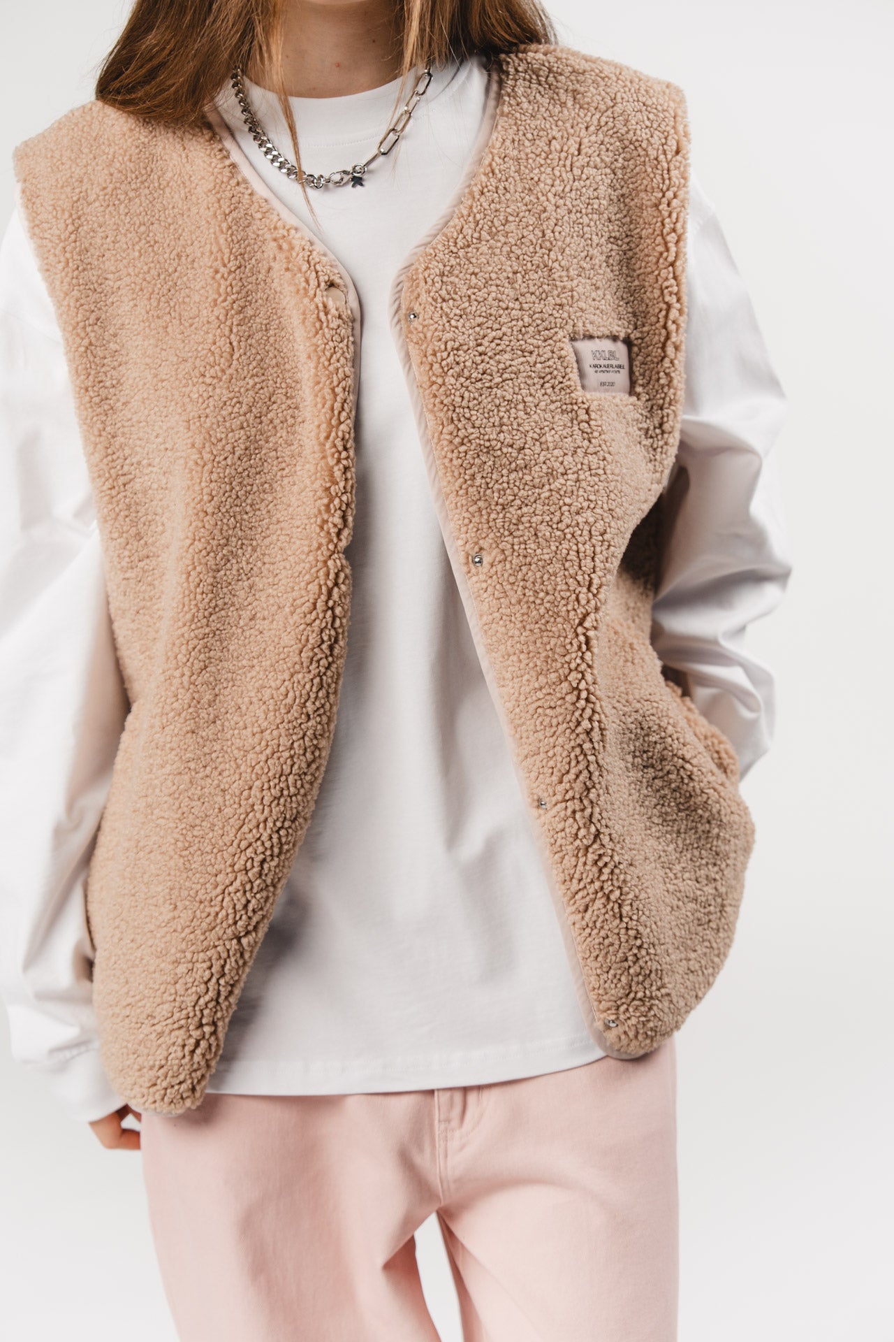 Teddy Weste Beige von Karo Kauer