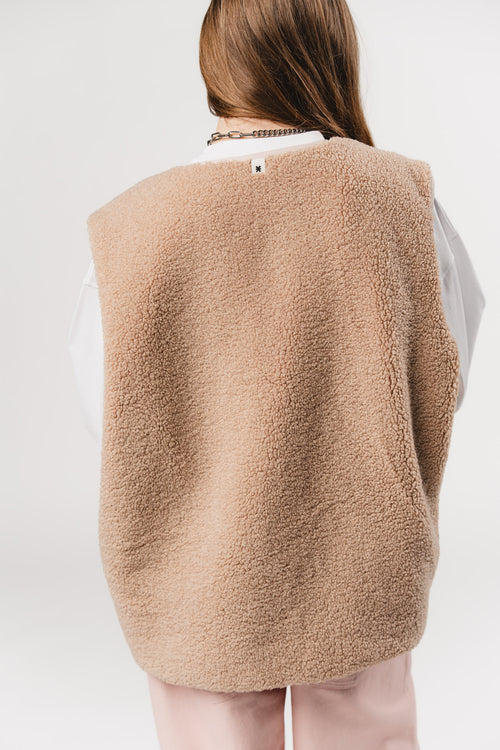 Teddy Weste Beige von Karo Kauer